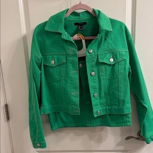 Forever 21 Green Jean Jacket